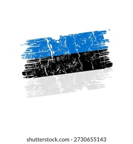 Estonia flag with grunge effect - vector illustration