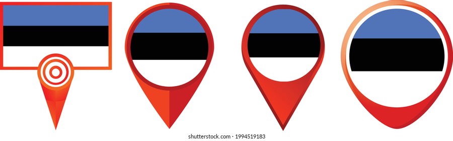 Estonia flag icon . web icon set . icons collection. Simple vector illustration.