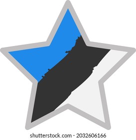 Bandera de Estonia, ilustración, vector, sobre fondo blanco.
