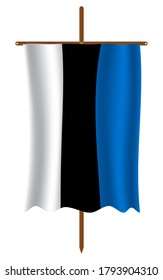 Vector de imagen de la bandera de Estonia. EPS.file