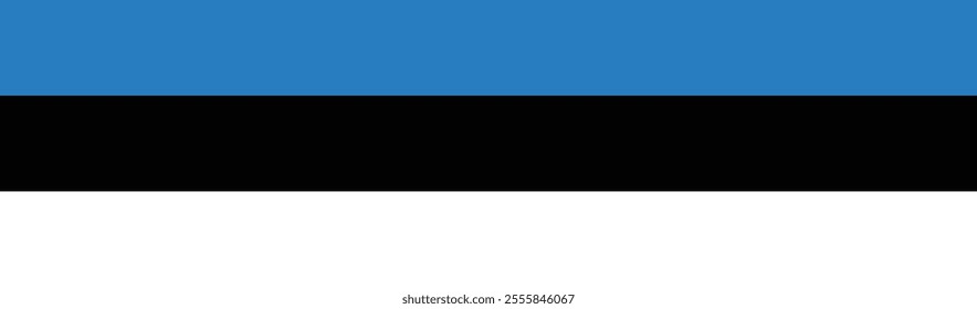 Estonia flag long banner digital vector illustration