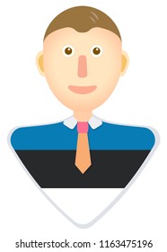 Estonia flag man icon
