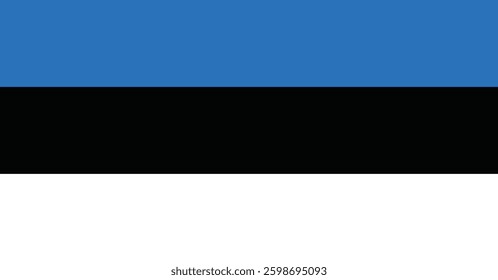Estonia flag, official colors and proportion correctly. National Estonia flag