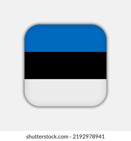 Bandera de Estonia, colores oficiales. Ilustración vectorial.