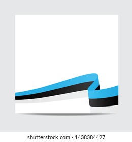 Estonia flag.  Estonia patriotic banner with space for text. Happy Estonia Independent Day. Template of greeting card, 