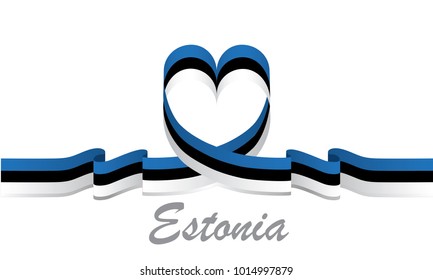 estonia flag and ribbon