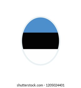 Estonia flag. Estonia round flag.