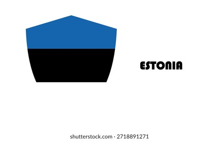 Estnische Flagge in Form eines Schildes (Plakette)