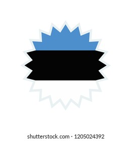 Estonia flag. Estonia sun flag.