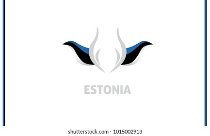 estonia flag and tulip