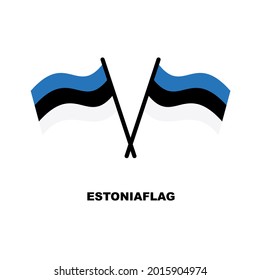 Vector de bandera de Estonia, banderas de país. aislado de fondo blanco. adecuado para icono web, etc.