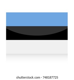 Estonia Flag Vector Icon - Illustration