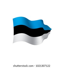 Estonia flag, vector illustration