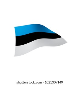 Estonia flag, vector illustration