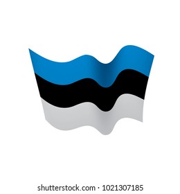 Estonia flag, vector illustration
