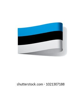 Estonia flag, vector illustration