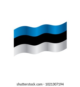 Estonia flag, vector illustration