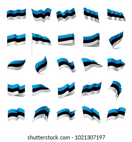 Estonia flag, vector illustration
