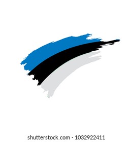 Estonia flag, vector illustration