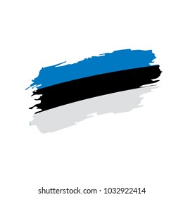 Estonia flag, vector illustration
