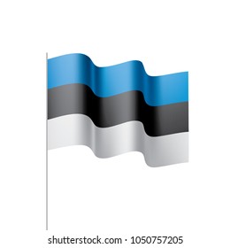 Estonia flag, vector illustration