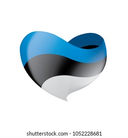Estonia flag, vector illustration