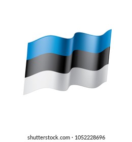 Estonia flag, vector illustration