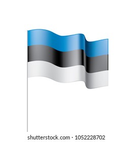 Estonia flag, vector illustration