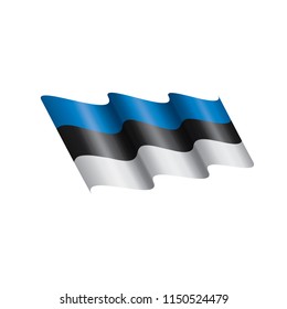 Estonia flag, vector illustration