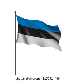 Estonia flag, vector illustration