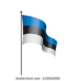 Estonia flag, vector illustration