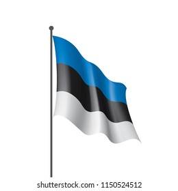 Estonia flag, vector illustration