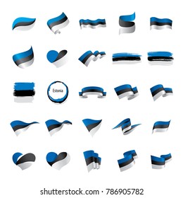 Estonia flag, vector illustration