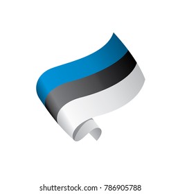 Estonia flag, vector illustration