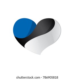 Estonia flag, vector illustration