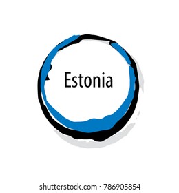 Estonia flag, vector illustration