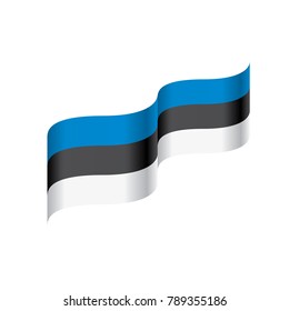 Estonia flag, vector illustration