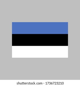 Ilustración vectorial de la bandera de Estonia en alta calidad para ui y ux, sitio web o aplicación móvil