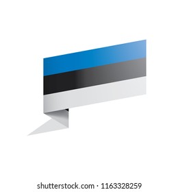 Estonia flag, vector illustration on a white background