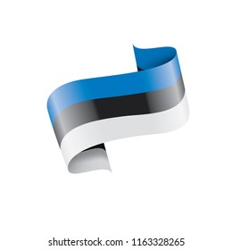 Estonia flag, vector illustration on a white background