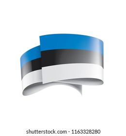 Estonia flag, vector illustration on a white background