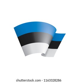 Estonia flag, vector illustration on a white background