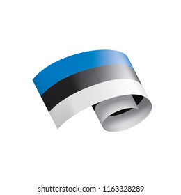 Estonia flag, vector illustration on a white background