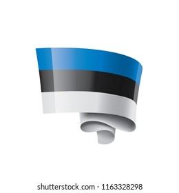 Estonia flag, vector illustration on a white background