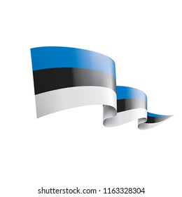Estonia flag, vector illustration on a white background