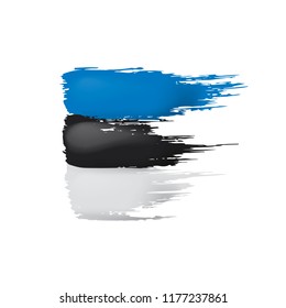 Estonia flag, vector illustration on a white background