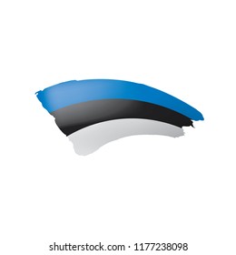 Estonia flag, vector illustration on a white background