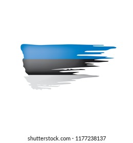 Estonia flag, vector illustration on a white background