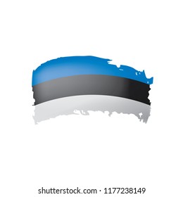 Estonia flag, vector illustration on a white background