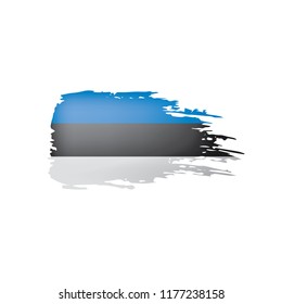 Estonia flag, vector illustration on a white background